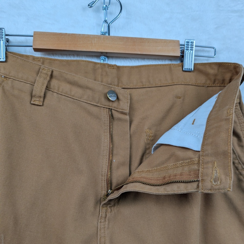 Carhartt Pants Mens 33x32 Brown Carpenter Dungaree Relaxed Straight Leg Workwear